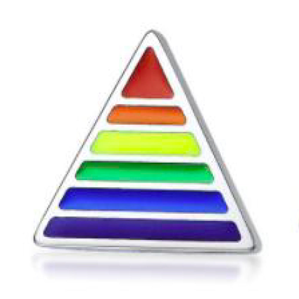 PRIDE Ohr-Stecker I Regenbogen-Dreieck I silber